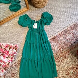 See You Monday Green Casual Dress